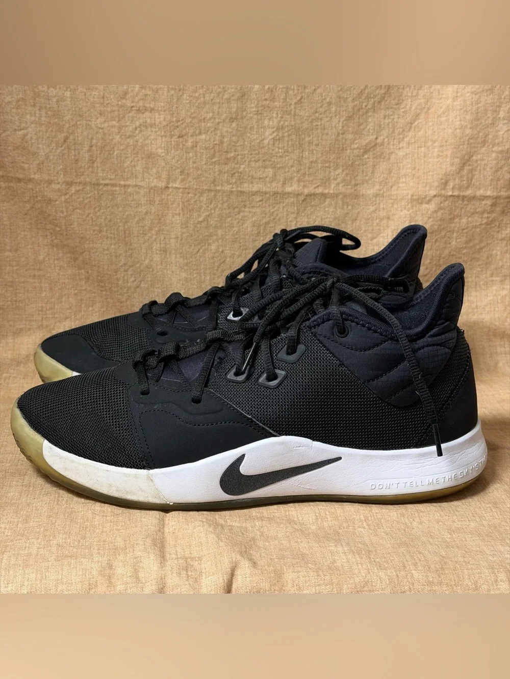 NIKE PG3 Paul George Black Basketball Shoes Men's Size 11